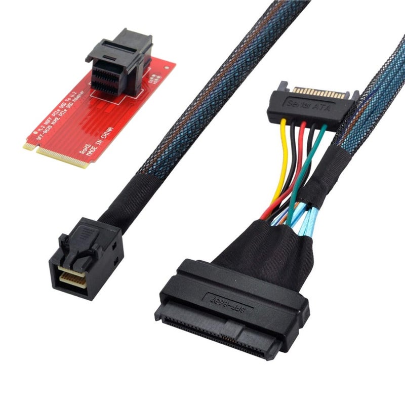 Chenyang SFF-8643 to U.2 SFF-8639 Cable with SFF-8643 to NGFF Adapter for Mainboard U.2 SSD 750 P3600 P3700 - Image 1